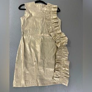 Nonchalant label, gold dress, size S